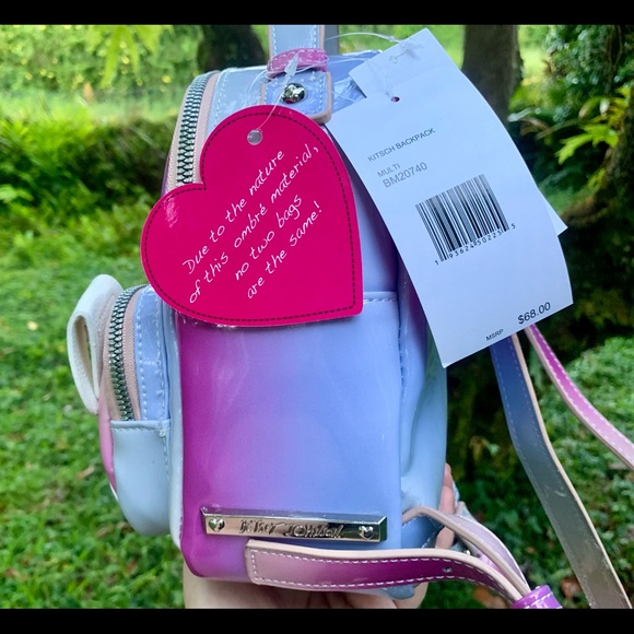Betsy Johnson OmbrΓ© Pastel Pink & Purple Kitsch Mini Puppy Dog Back Pack! - Picture 3 of 7